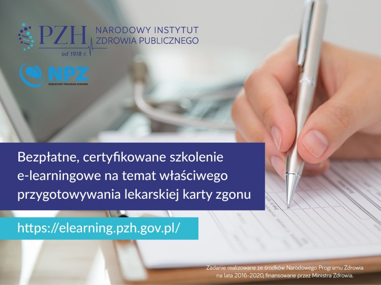 Read more about the article Zaproszenie na szkolenie e-learningowe na temat właściwego przygotowywania lekarskiej karty zgonu.